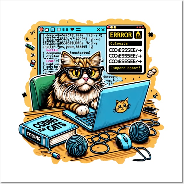 Coding for Cats Wall Art by Globe Design